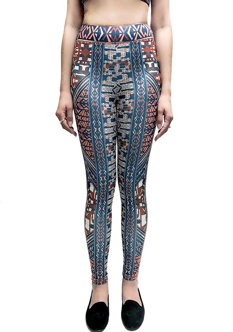 LA Style Rush Women's Festival Aztec Sports Leggings 3 LA Style Rush Women's Festival Aztec Sports Leggings
