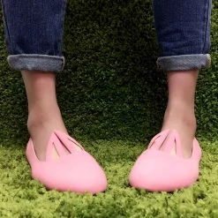Cute To The Core Shoes Hopper Bunny Flats In Pink