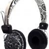 LAXMAX Black Paisley Stereo Headphones Accessories