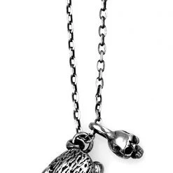 Accessories 2 Abnormal Sides Reversible Grizzly Charm Necklace