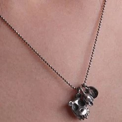 Accessories 2 Abnormal Sides Reversible Grizzly Charm Necklace