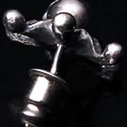 2 Abnormal Sides Single Joker Skull Pierce Earring Accessories