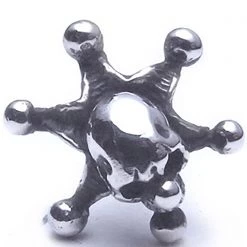 2 Abnormal Sides Single Joker Skull Pierce Earring Accessories