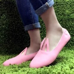 Cute To The Core Shoes Hopper Bunny Flats In Pink