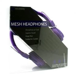 LAXMAX Mesh Stereo Headphones In Purple Accessories