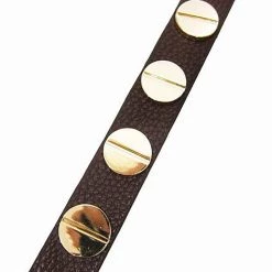 FASHÃ´ Large Screw Bracelet In Chocolate/Gold