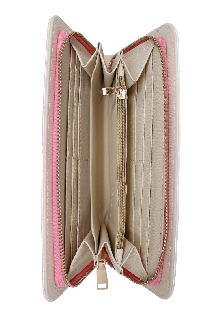 LASR Kandi Opal Zip Wallet In Atlantis Bags