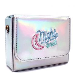 LASR Night Out Crossbody Bag In Holographic Silver Bags