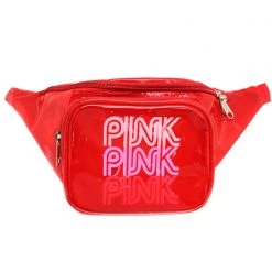 LASR Pink Lady Jelly Fanny Pack In Red Bags