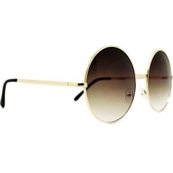 LASR Accessories Road Trip Round Sunglasses In Gold/Brown