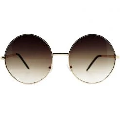 LASR Accessories Road Trip Round Sunglasses In Gold/Brown