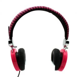 LAXMAX Gingham Woven Stereo Headphones