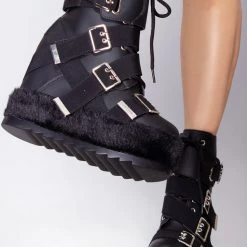 Anthony Wang X WTF Say Please Strapped Platform Boots