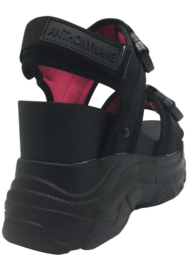 Anthony Wang Black Out Platform Sandals