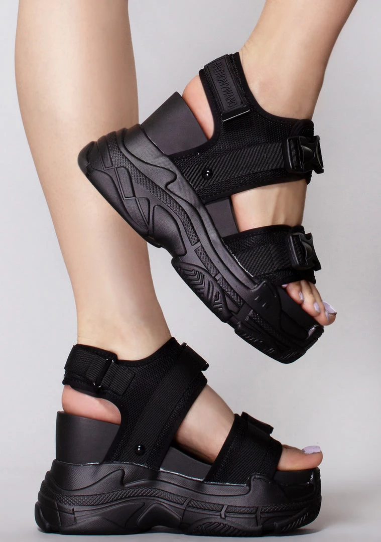 Anthony Wang Black Out Platform Sandals