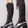 LA Style Rush Venomous Lace Up Boots Shoes