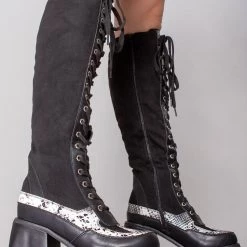 LA Style Rush Venomous Lace Up Boots Shoes