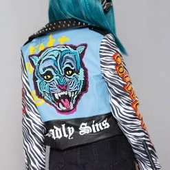 Azalea Wang Women's Festival Deadly Sins Moto Jacket