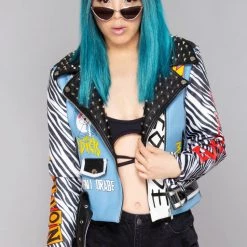 Azalea Wang Women's Festival Deadly Sins Moto Jacket