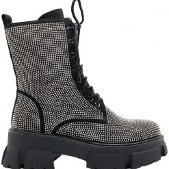 Azalea Wang Black Ice Platform Boots