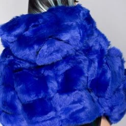 Azalea Wang Sapphire Reign Faux Fur Coat