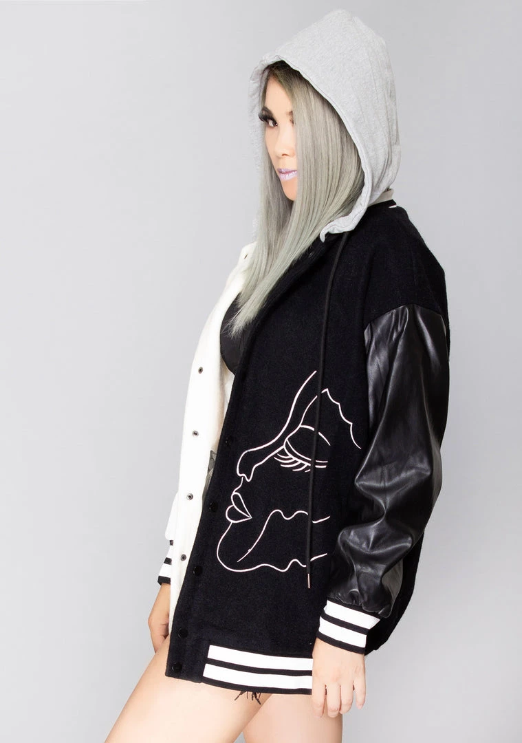 Azalea Wang World Tour Two Faced Oversized Varsity Jacket 5 Azalea Wang World Tour Two Faced Oversized Varsity Jacket