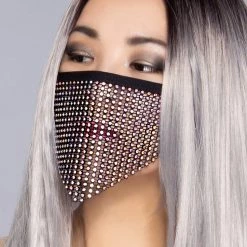 BGlittz World Tour Black Madonna AB Stone Crystal Face Mask