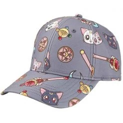 BIOWORLD X Sailor Moon Luna & Artemis AOP Snapback Raglan Hat