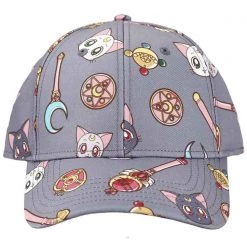 BIOWORLD X Sailor Moon Luna & Artemis AOP Snapback Raglan Hat