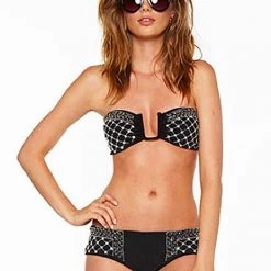 BEACH RIOT Pretty Lights Cash Bandeau Bikini Top