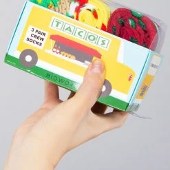 BIOWORLD Taco Theme 3PK Socks Gift Box Set