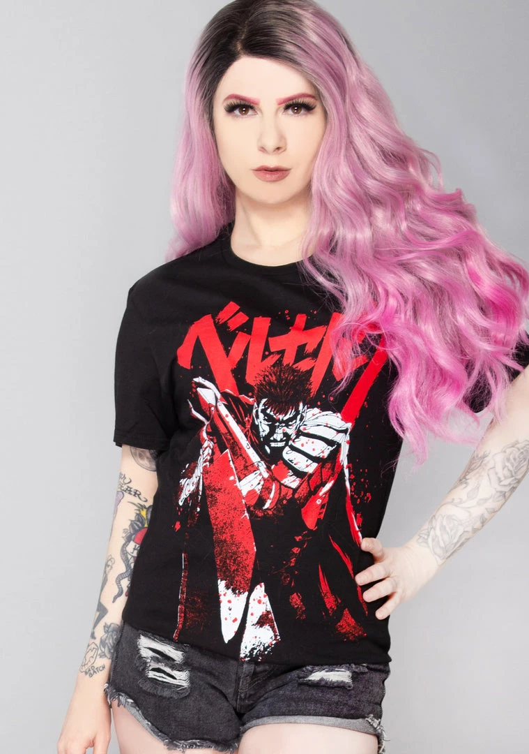 BIOWORLD Women's Festival X Berserk Guts Black Swordsman T-Shirt 3 BIOWORLD Women's Festival X Berserk Guts Black Swordsman T-Shirt