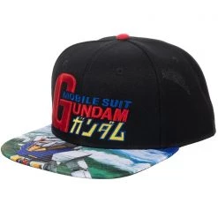 BIOWORLD X Mobile Suit Gundam Snapback Flat Brim Hat The Great Fantastic