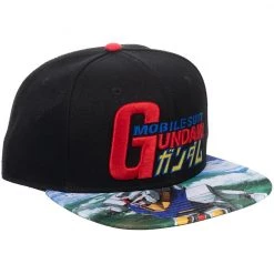 BIOWORLD X Mobile Suit Gundam Snapback Flat Brim Hat The Great Fantastic