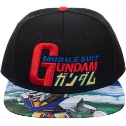 BIOWORLD X Mobile Suit Gundam Snapback Flat Brim Hat The Great Fantastic