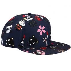 BIOWORLD X Naruto Hello Kitty Limited Edition AOP Snapback Raglan Hat