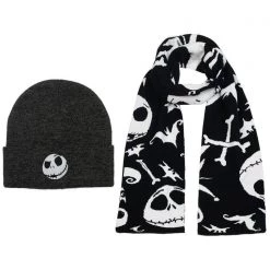 BIOWORLD X Nightmare Before Christmas Jack Skellington Beanie & Scarf Set