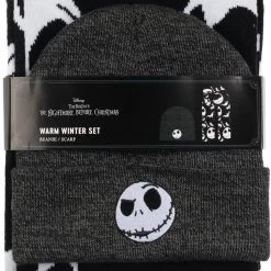 BIOWORLD X Nightmare Before Christmas Jack Skellington Beanie & Scarf Set
