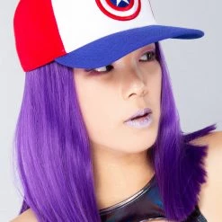 BIOWORLD Accessories X Marvel Captain America Flat Brim Hat