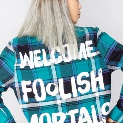 Cakeworthy X Disney Haunted Mansion Foolish Mortals Flannel Shirt