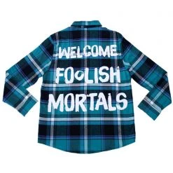 Cakeworthy X Disney Haunted Mansion Foolish Mortals Flannel Shirt