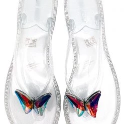 Cape Robbin Butterfly Bling Jelly Sandals