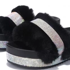 Cape Robbin The Great Fantastic Posh Life Faux Fur Rhinestone Platform Sandals 11 Cape Robbin The Great Fantastic Posh Life Faux Fur Rhinestone Platform Sandals