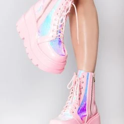 Cape Robbin X LASR Exclusive Pink Poison Platform Boots LASR Exclusives