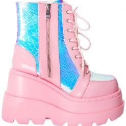 Cape Robbin X LASR Exclusive Pink Poison Platform Boots LASR Exclusives