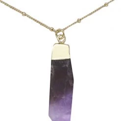 Charged Dream Amethyst Gemstone Necklace New