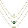 Charged Wisdom Malachite Delicate Chain Necklace Set