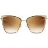 DIFF Eyewear Becky Sunglasses In Gold/Brown Gradient