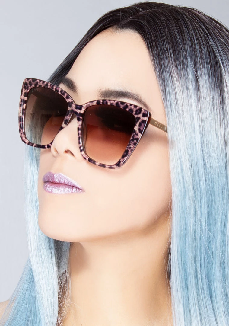 DIFF Eyewear Becky II Sunglasses In Leopard Tortoise/Brown The Great Fantastic 4 DIFF Eyewear Becky II Sunglasses In Leopard Tortoise/Brown The Great Fantastic