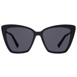 DIFF Eyewear Becky II Polarized Sunglasses In Black/Dark Smoke
